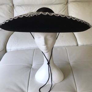 ADULT COSTUME BLACK SOMBRERO